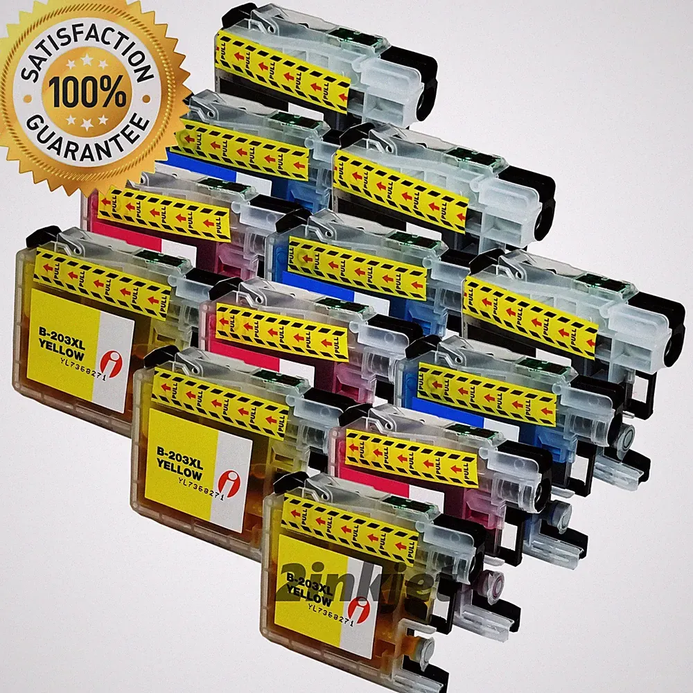 12 pk LC-203 LC203 XL Ink Cartridges For MFC-J460dw MFC-J480dw MFC-J485dw LC201