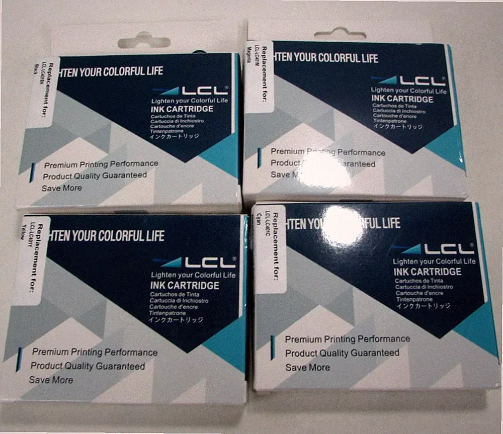 4 Pack LCL-LC401 Ink Cartridges Black / Magenta / Cyan / Yellow / Open-Box