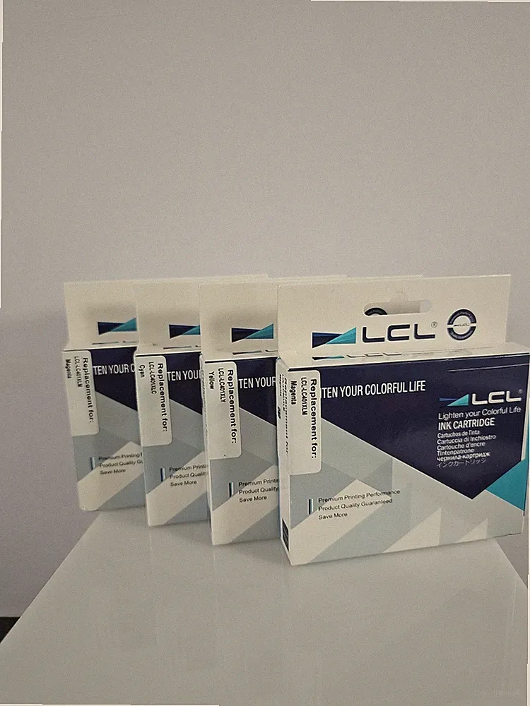4 Pack LCL-LC401XL ink cartridges- 2 MAGENTA, 1 YELLOW, 1 CYAN-- NISB