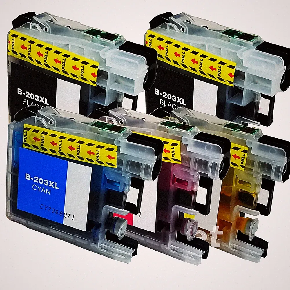 5 NEW LC-203 LC203XL Ink Cartridge for Bro. LC201 MFC J460DW J480DW J485DW