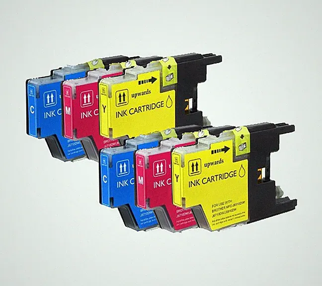 6 Pack Compatible Brother LC-75 Color Ink Cartridges for inkjet printers