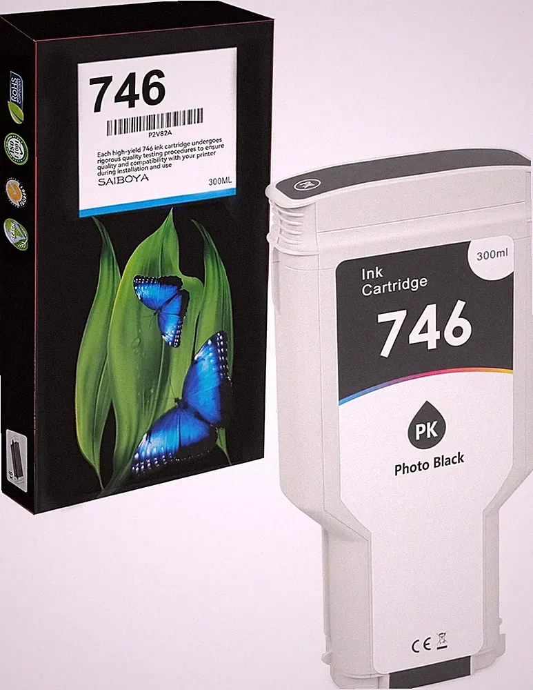 746 Photo Black 300-ml Ink Cartridges(P2V80A) Ink Cartridge Z6/Z9+ Plotter - NEW