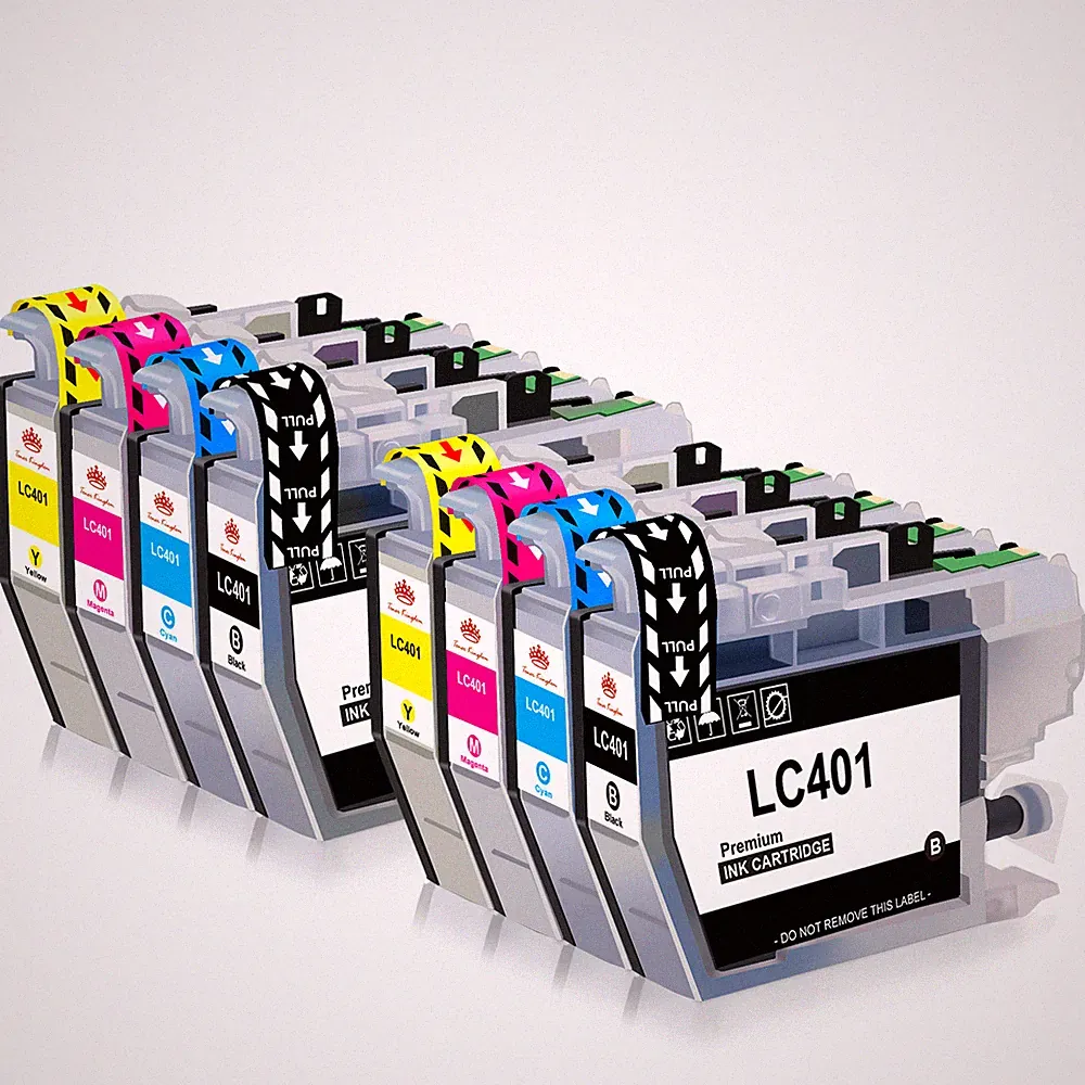 8 Pack LC-401 Ink replacement for Brother LC401 MFC-J1012DW MFC-J1170DW