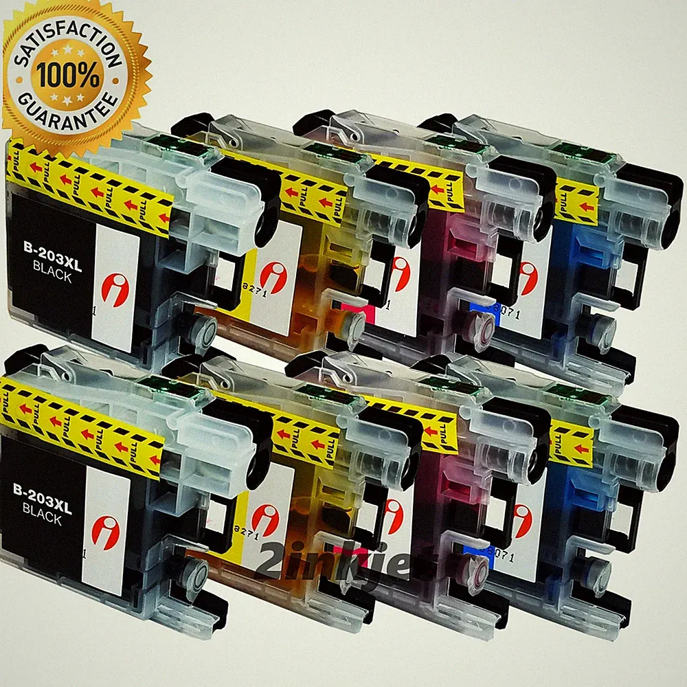 8 pk LC-203 LC203 XL Ink Cartridges For MFC-J460dw MFC-J480dw MFC-J485dw LC201