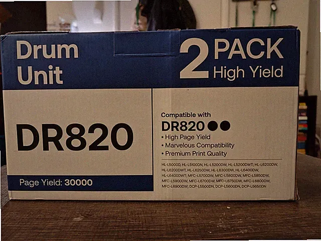 DR-820 2-Pack Drum Unit Compatible Replacement for Brother DR820 Toner Ink
