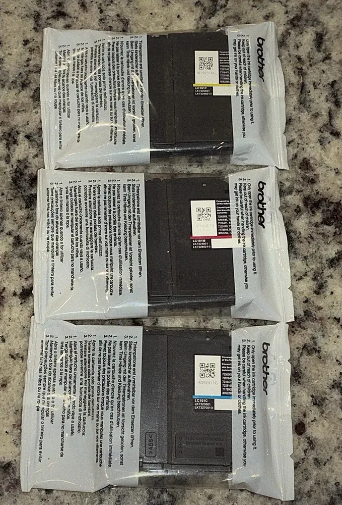 Genuine Brother LC-101CL Magenta/Yellow Cyan Ink Cartridge Open Box