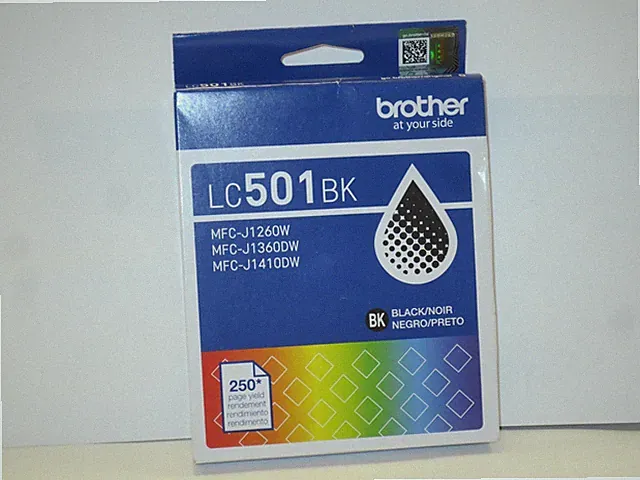 Genuine Brother LC 501 Black Ink Cartridge - Sealed & NEW