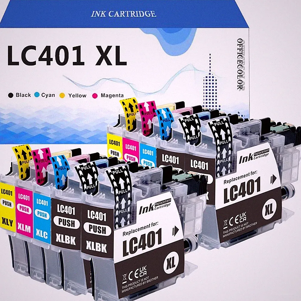 LC-401 XL Ink Cartridges for Brother MFC-J1010DW MFC-J1012DW J1170DW MFC-J1800DW