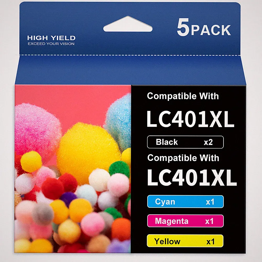 LC-401XL Black Color Ink compatible for Brother MFC-J1010DW MFC-J1012DW J1170DW