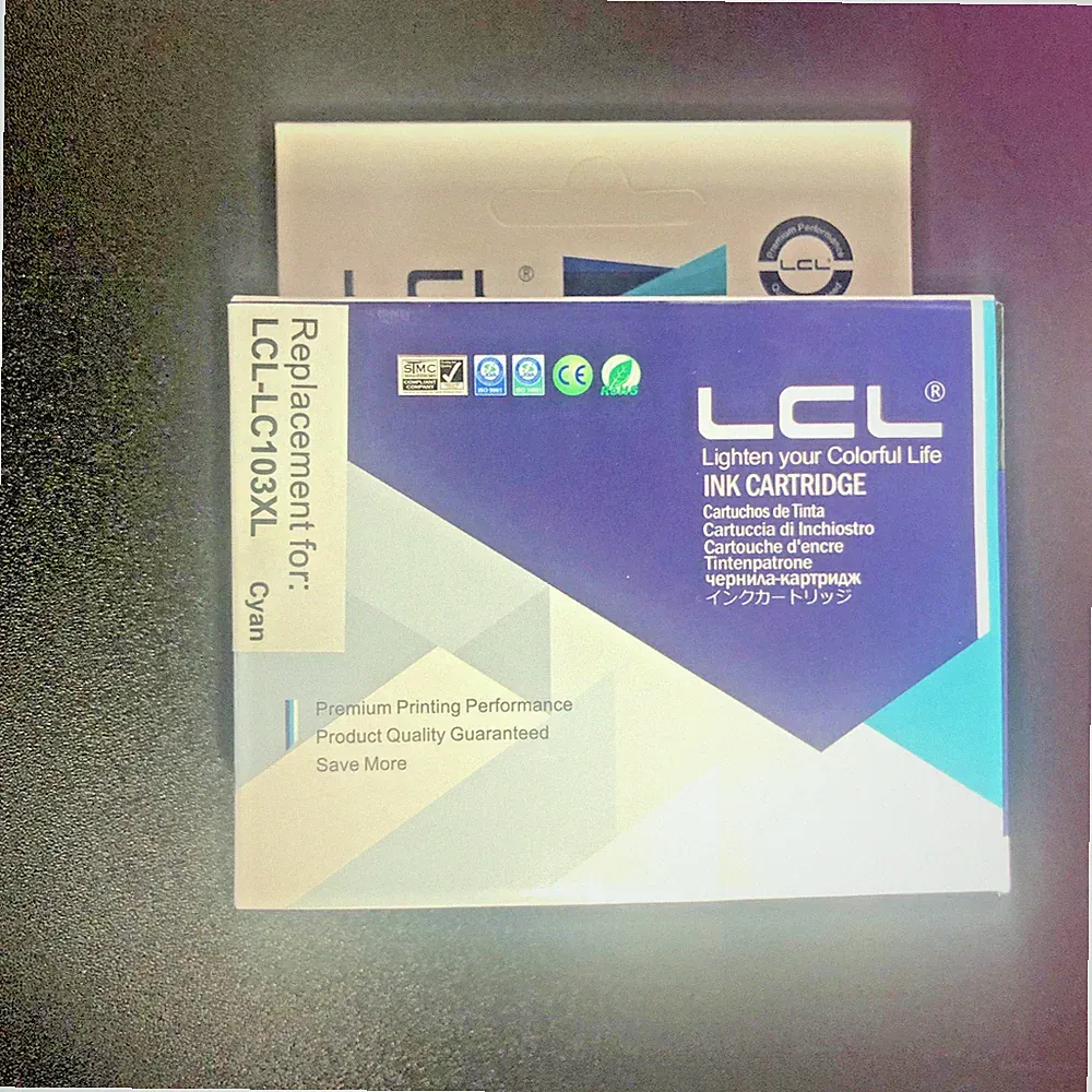LCL Black Ink Cartridge LCL-LC101XL/LC103XL 2 Boxes for Brother Printers.