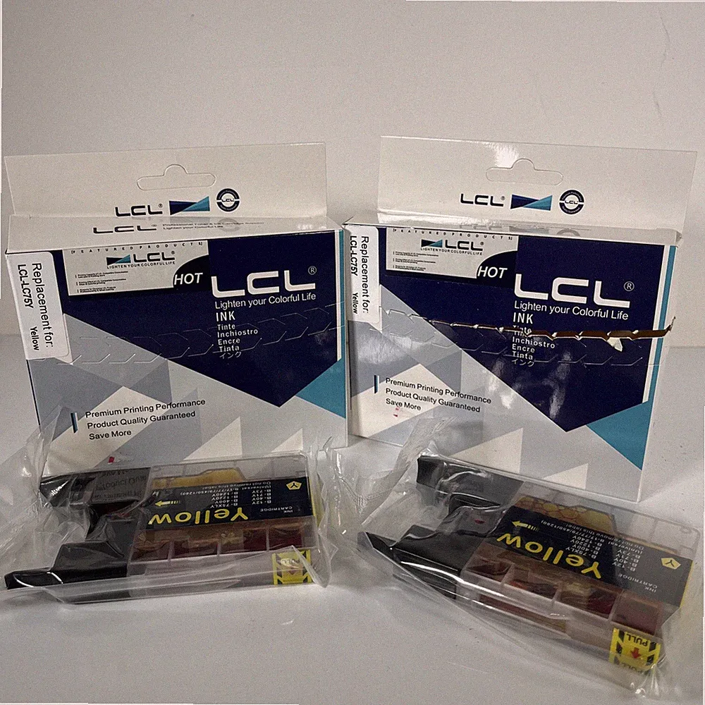 LCL Ink Cartridge HOT LCL-LC75Y Yellow X2
