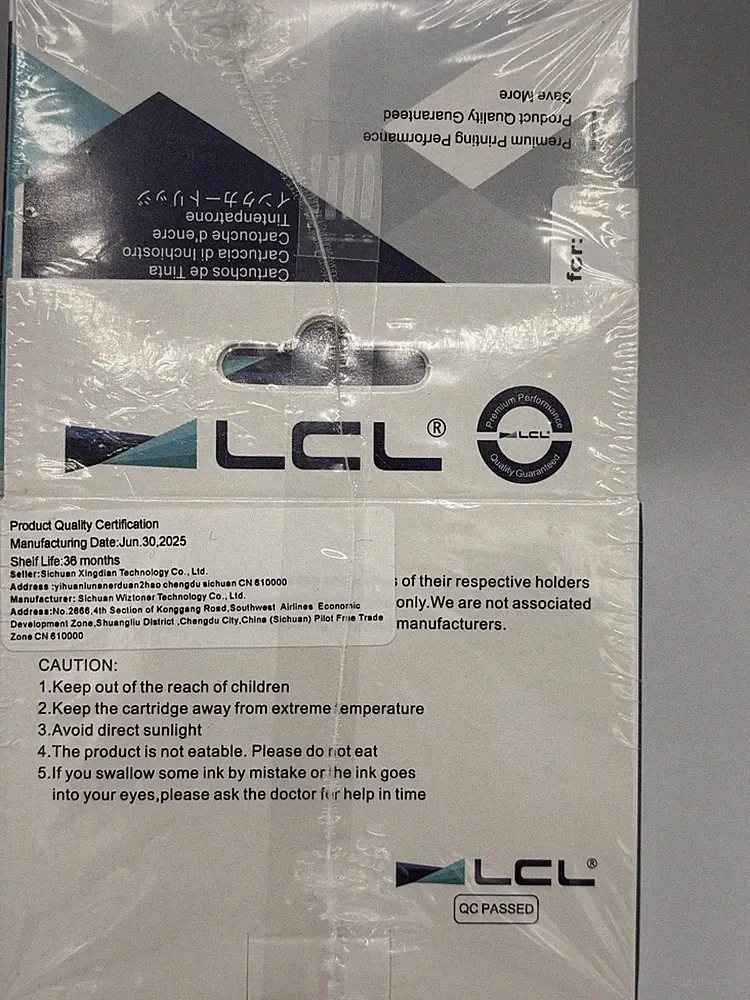 LCL LC10E XXL-M, Y & C Colored Ink Cart New 6 Pk Mnf Date 6/30/25 36 Mos Life