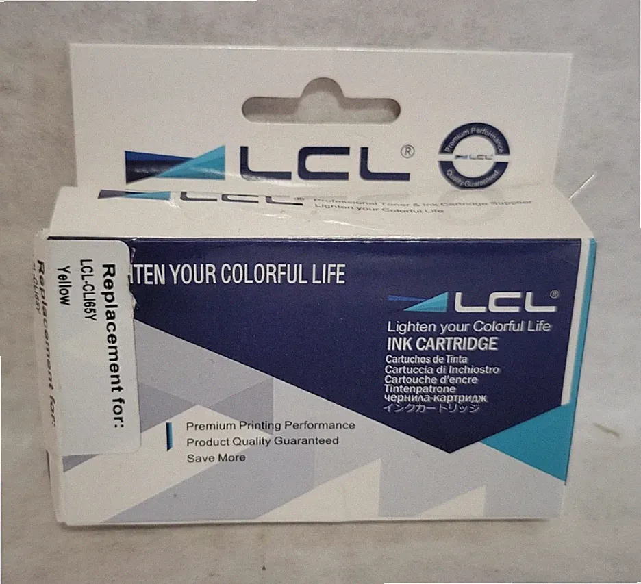 LCL Replacement Printer Ink Cartridge CLI65 Yellow New