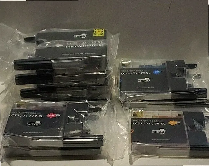 Miroo LC75 71 79 XL Ink Cartridges Brother Printer Set Of 9