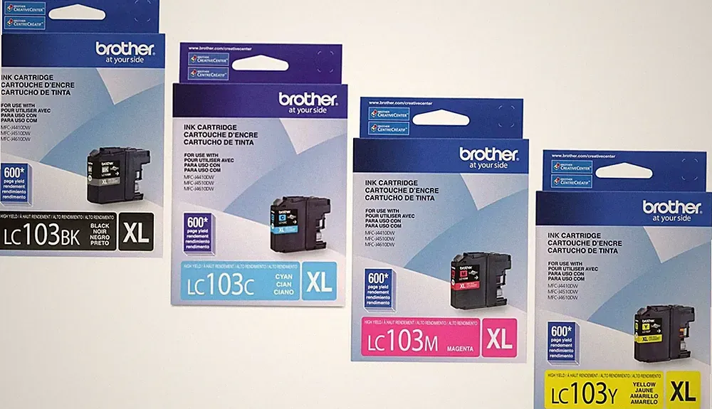 Printer LC103 High Yield Ink Cartridge, Black-Cyan-Magenta-Yellow