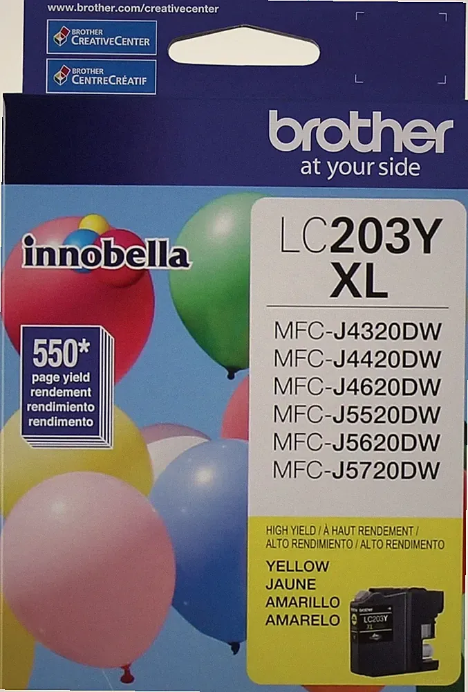 Printer LC203Y High Yield Ink Cartridge Yellow 550 Pages