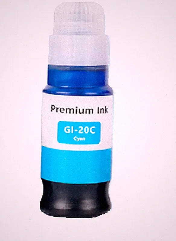 Replacement Compatible Cyan Ink Bottle Ink Cartridge for Canon PIXMA GI-20 C