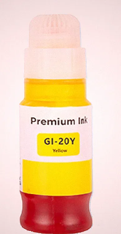 Replacement Compatible Yellow Ink Bottle Ink Cartridge for Canon PIXMA GI-20 Y