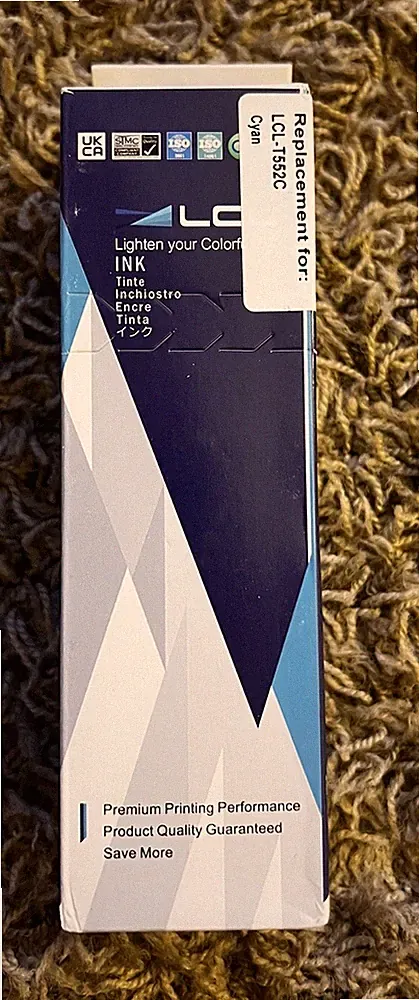 Replacement Ink Bottles for LCL - T552C Cyan Color Combo EcoTank Pro Printer