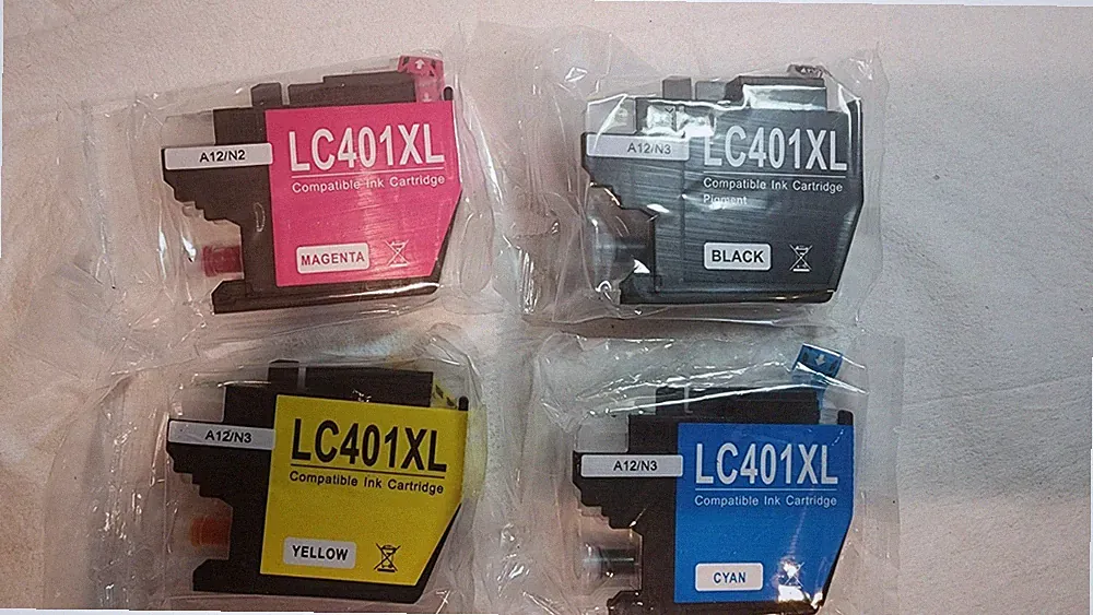 Unbranded LC401XL LC 401 XL Black Magenta Cyan Yellow Ink Cartridges
