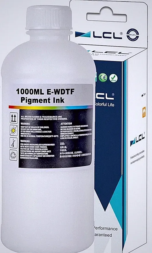 White E-WDTF Ink Direct to Transfer Film DTF Printer Ink X3 1000ml Bottles